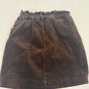 Brown Corduroy Kids Skirt